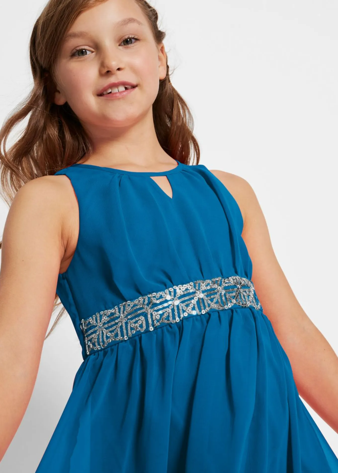 Vestido de gasa con lentejuelas