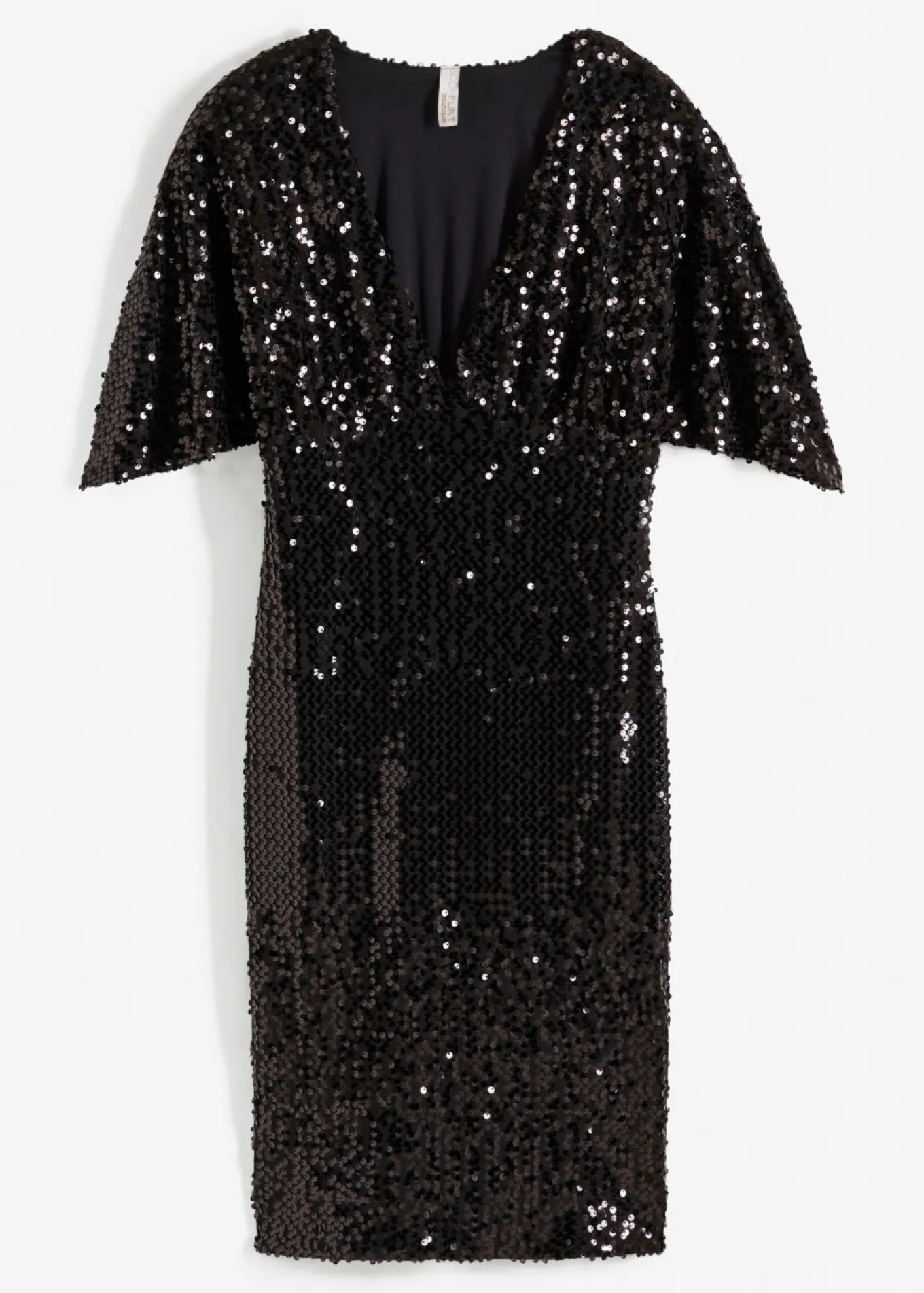 Vestido de lentejuelas con escote profundo