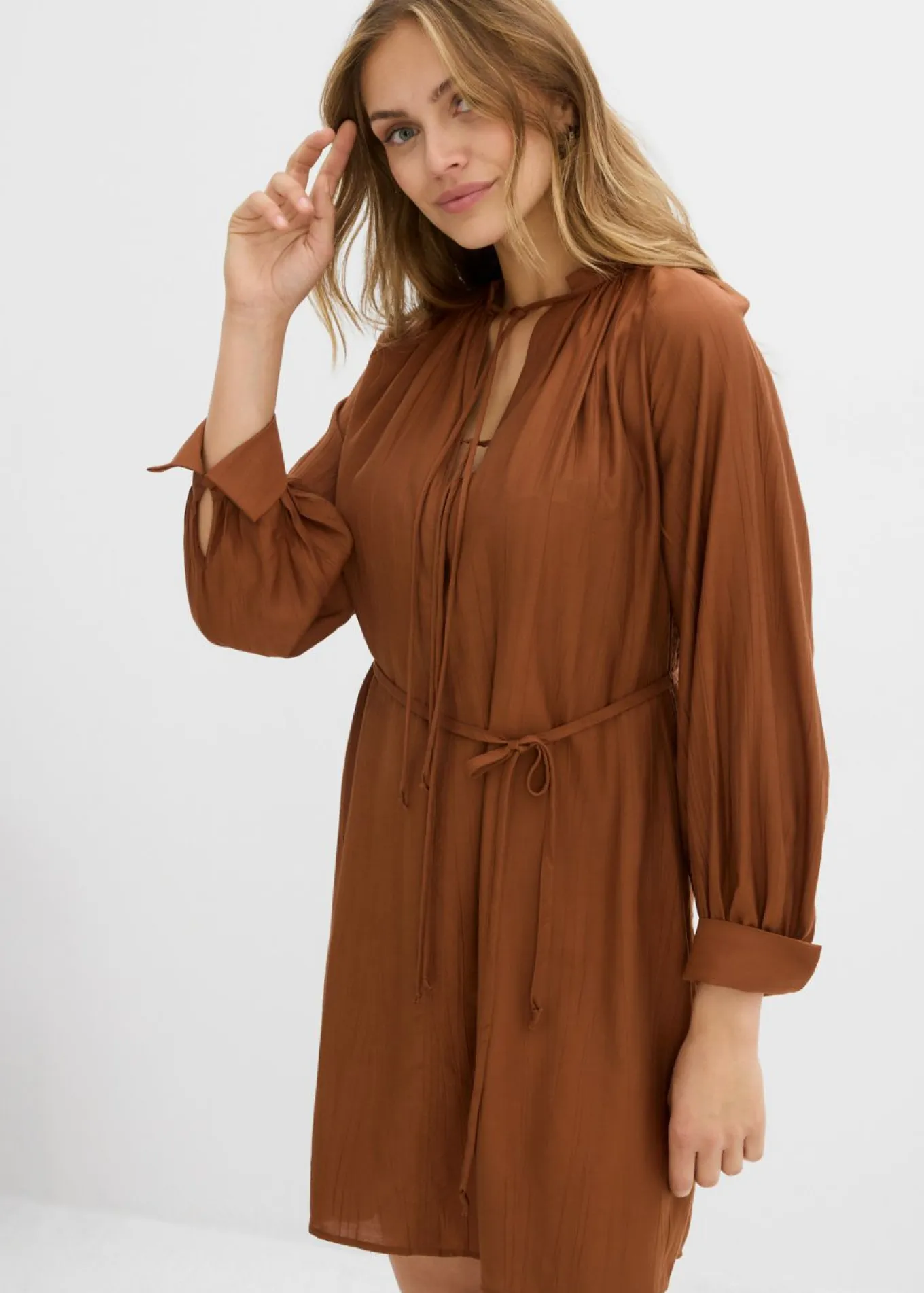 Vestido de maternidad y camisa de lactancia de viscosa fluida