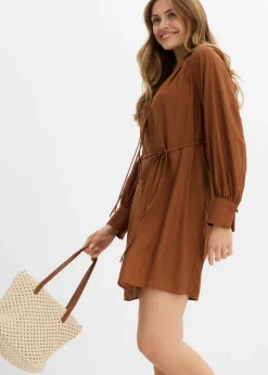 Vestido de maternidad y camisa de lactancia de viscosa fluida