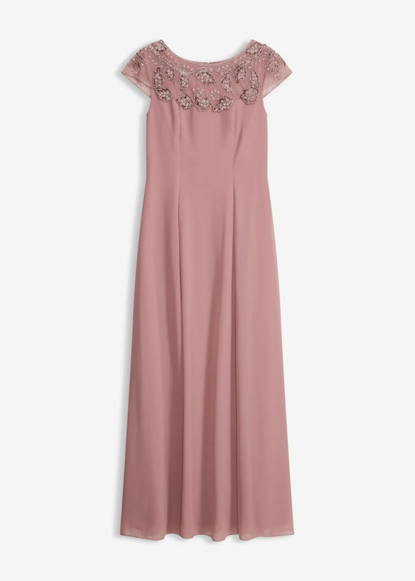 Vestido de noche con aplicación de encaje