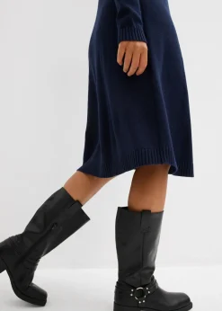 Vestido de punto acampanado