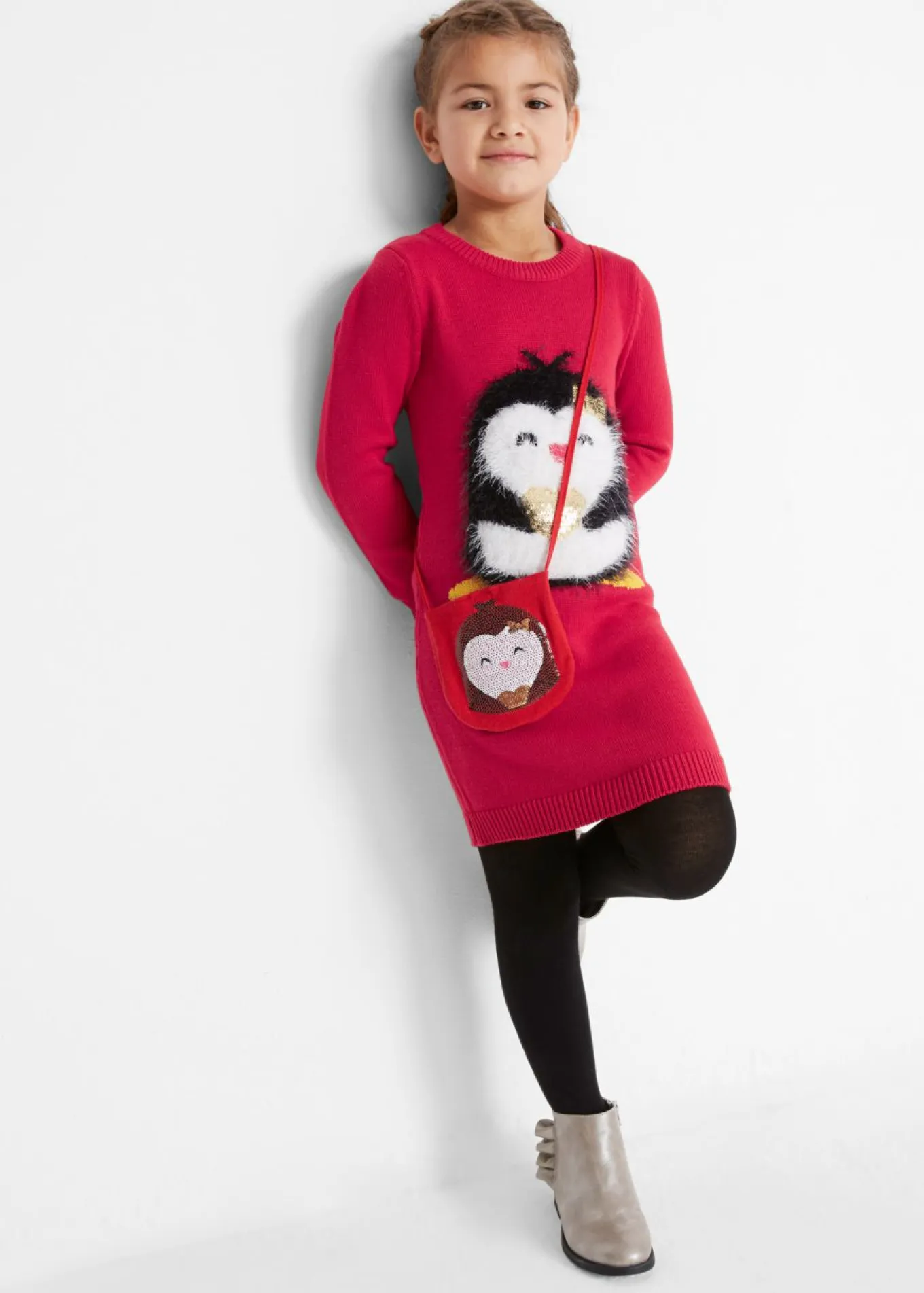 Vestido de punto con bolsillo (2 piezas)