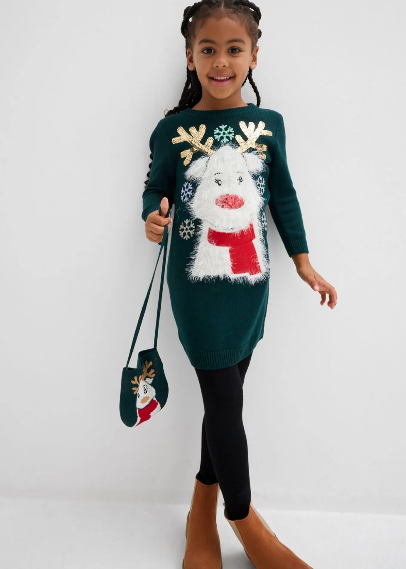 Vestido de punto con bolsillo (2 piezas)