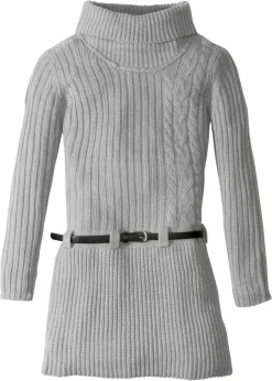 Vestido de punto con cinturón (2 piezas)
