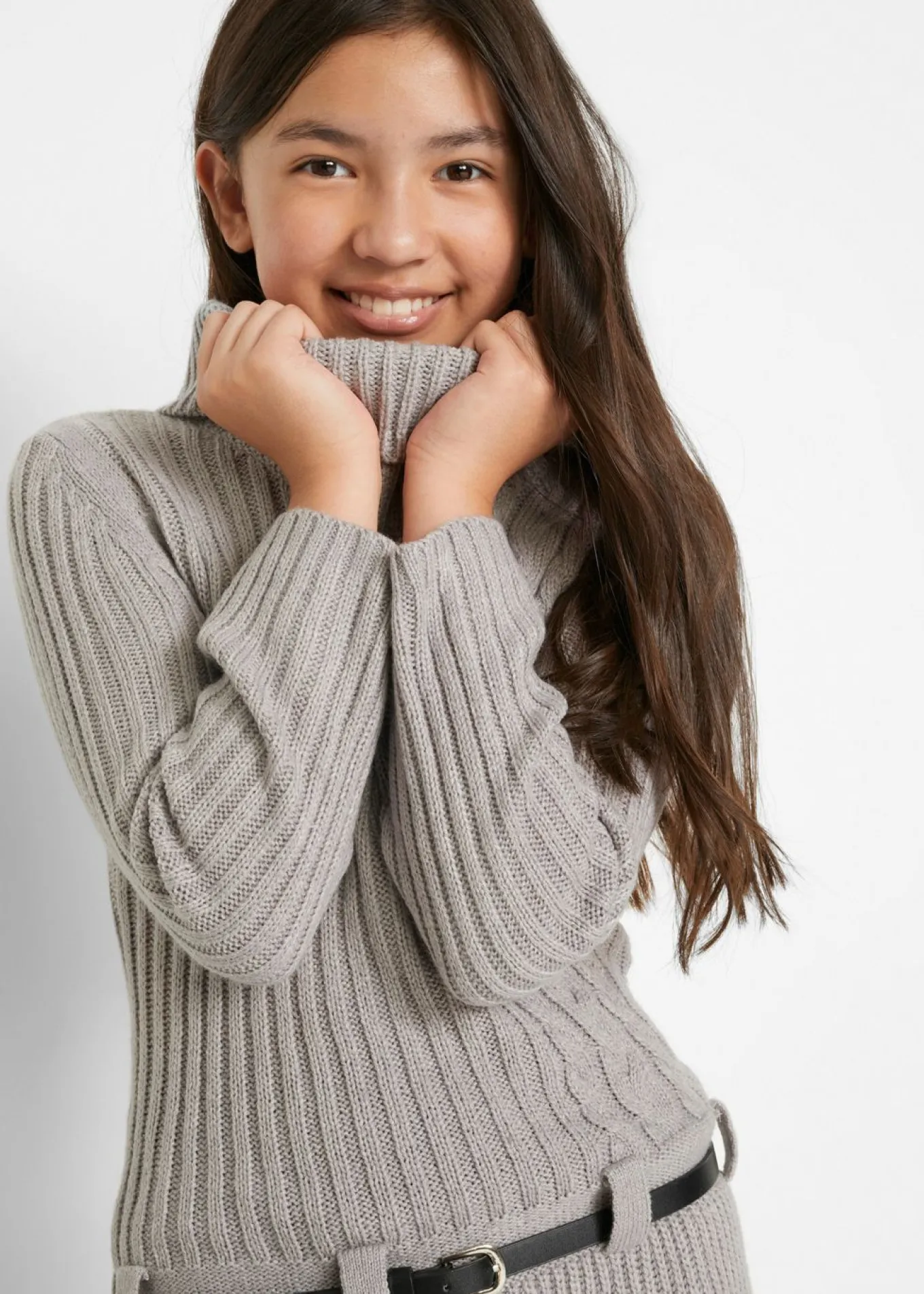 Vestido de punto con cinturón (2 piezas)