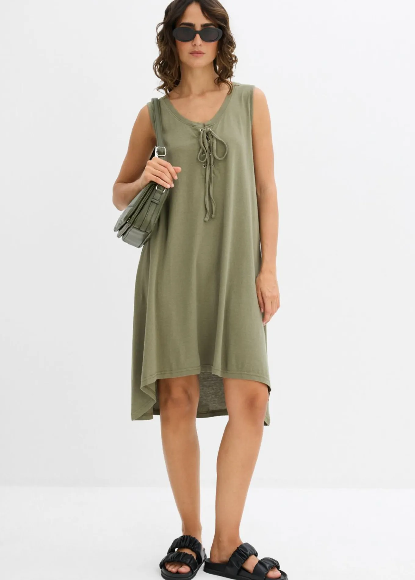 Vestido de punto con cordón