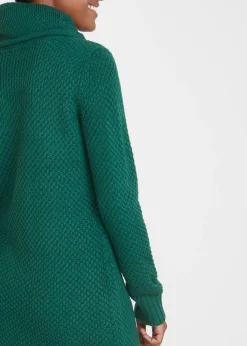 Vestido de punto con cuello tipo chal