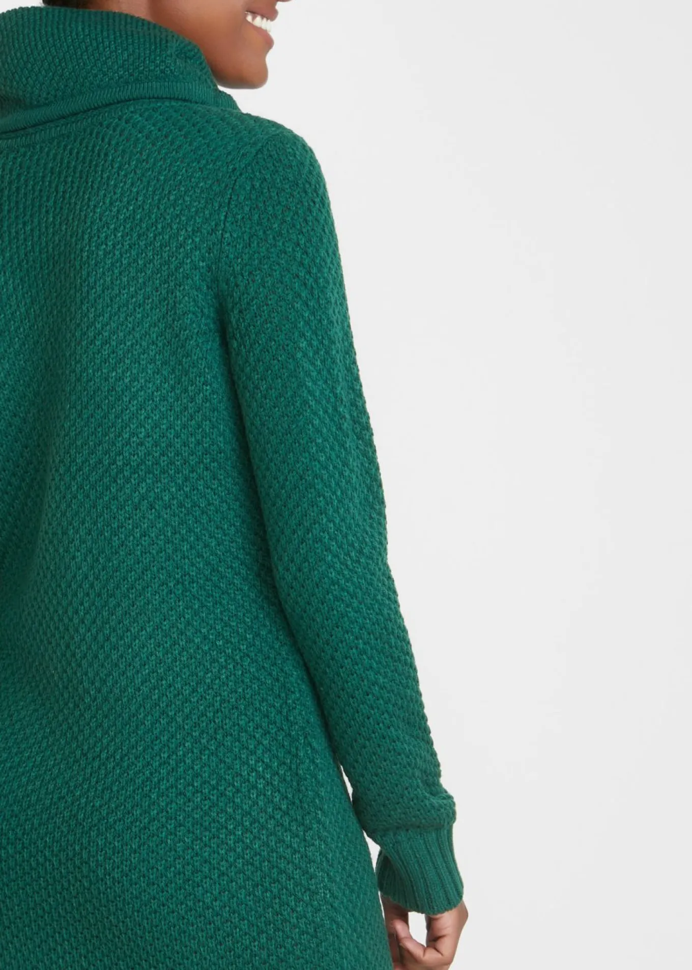 Vestido de punto con cuello tipo chal