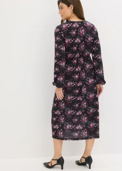 Vestido de punto con mangas abullonadas