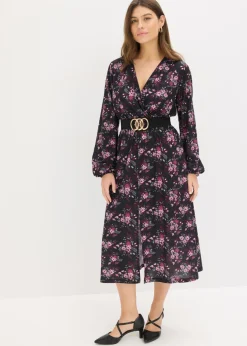 Vestido de punto con mangas abullonadas