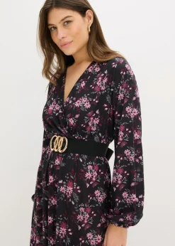 Vestido de punto con mangas abullonadas