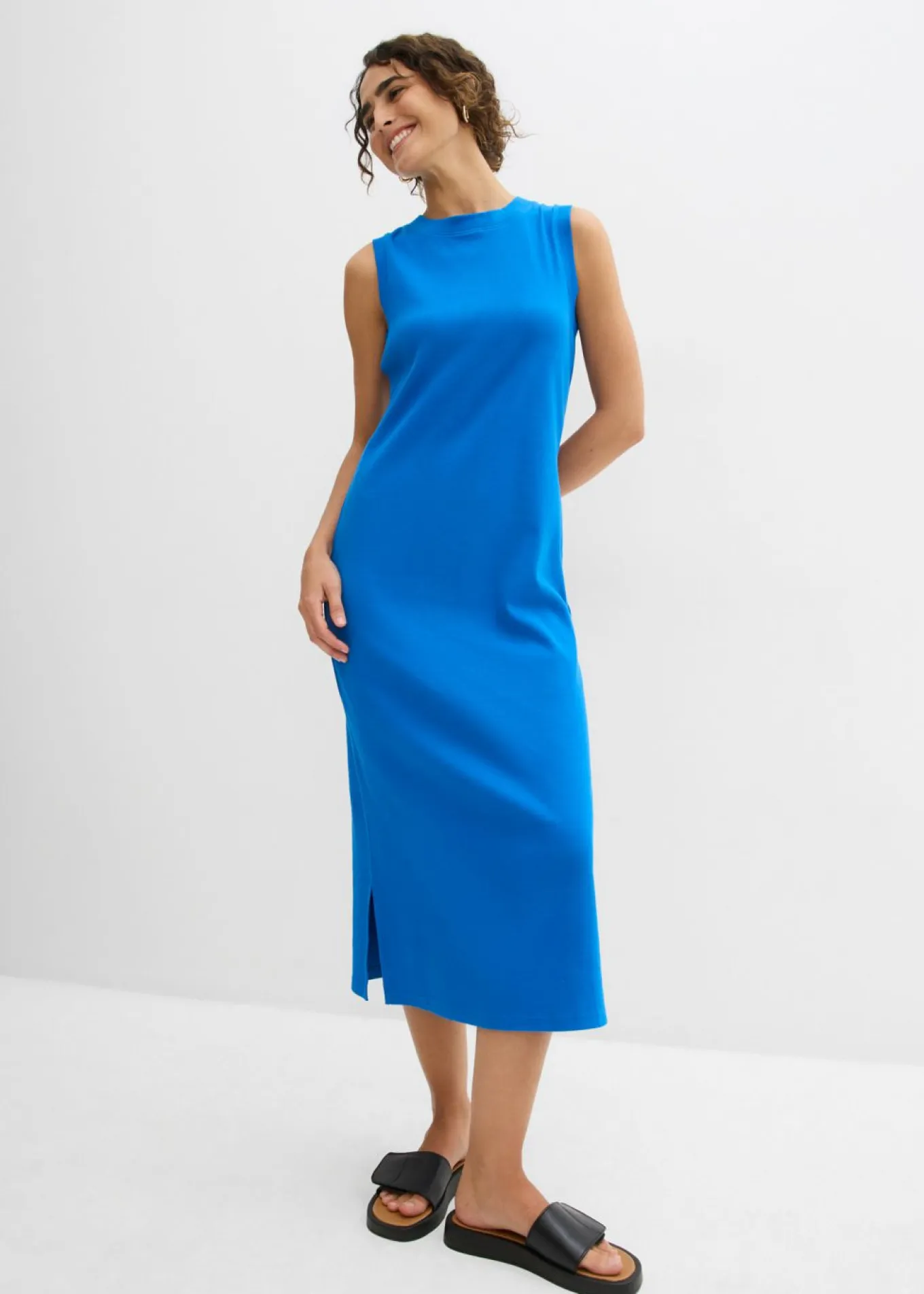 Vestido de punto de algodón con elástico