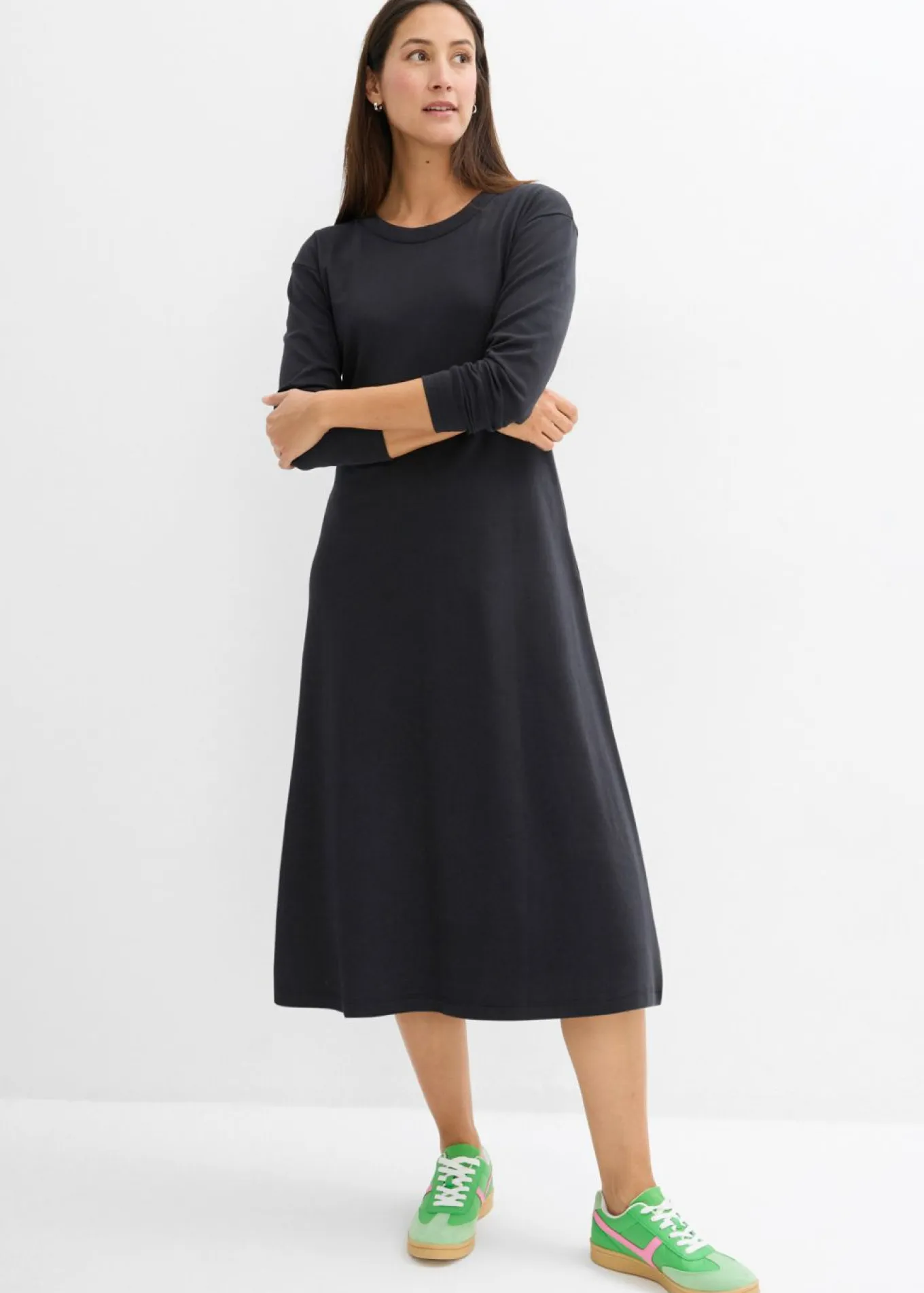 Vestido de punto de algodón orgánico puro pesado