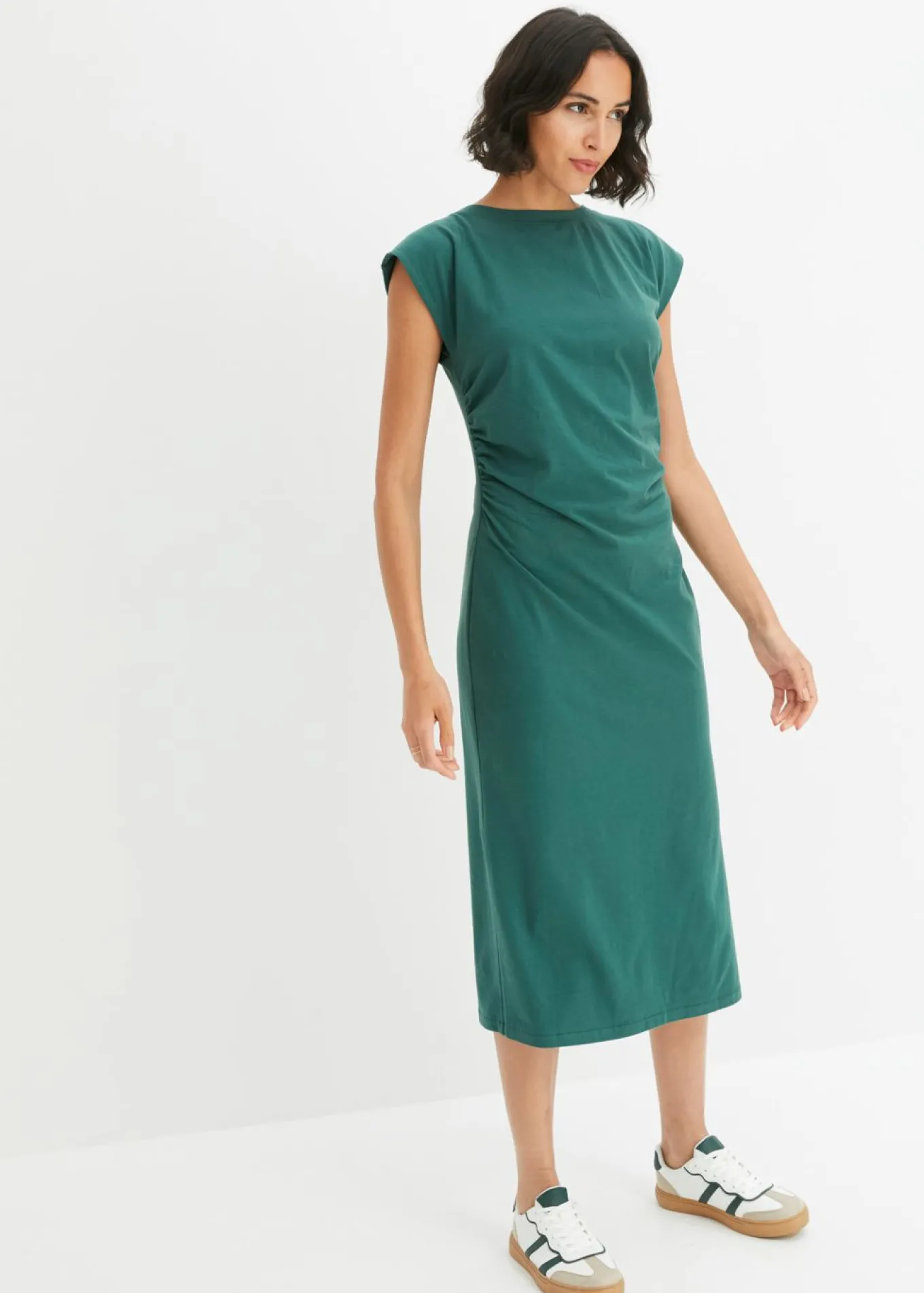 Vestido de punto de algodón con elástico