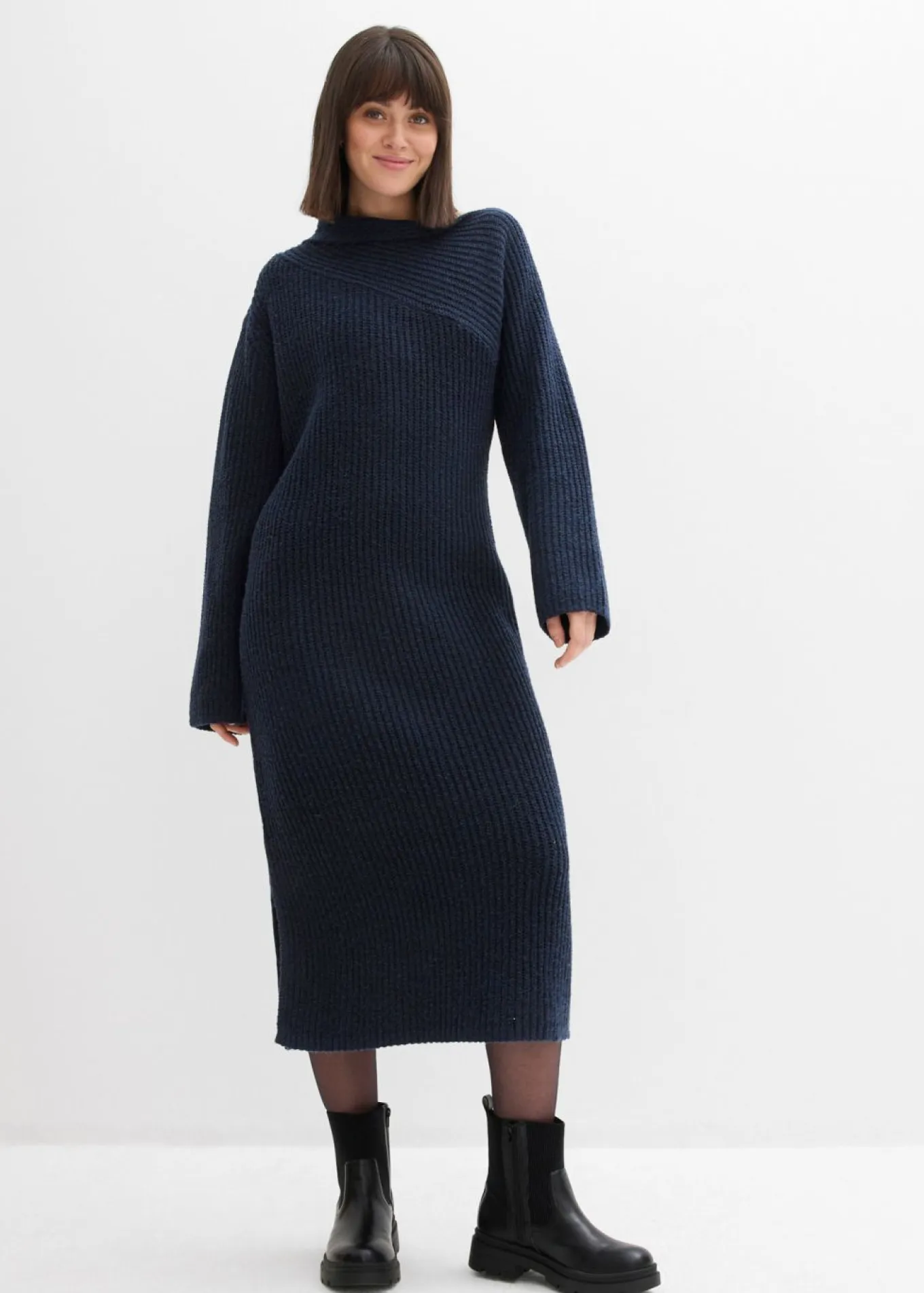 Vestido de punto de canalé