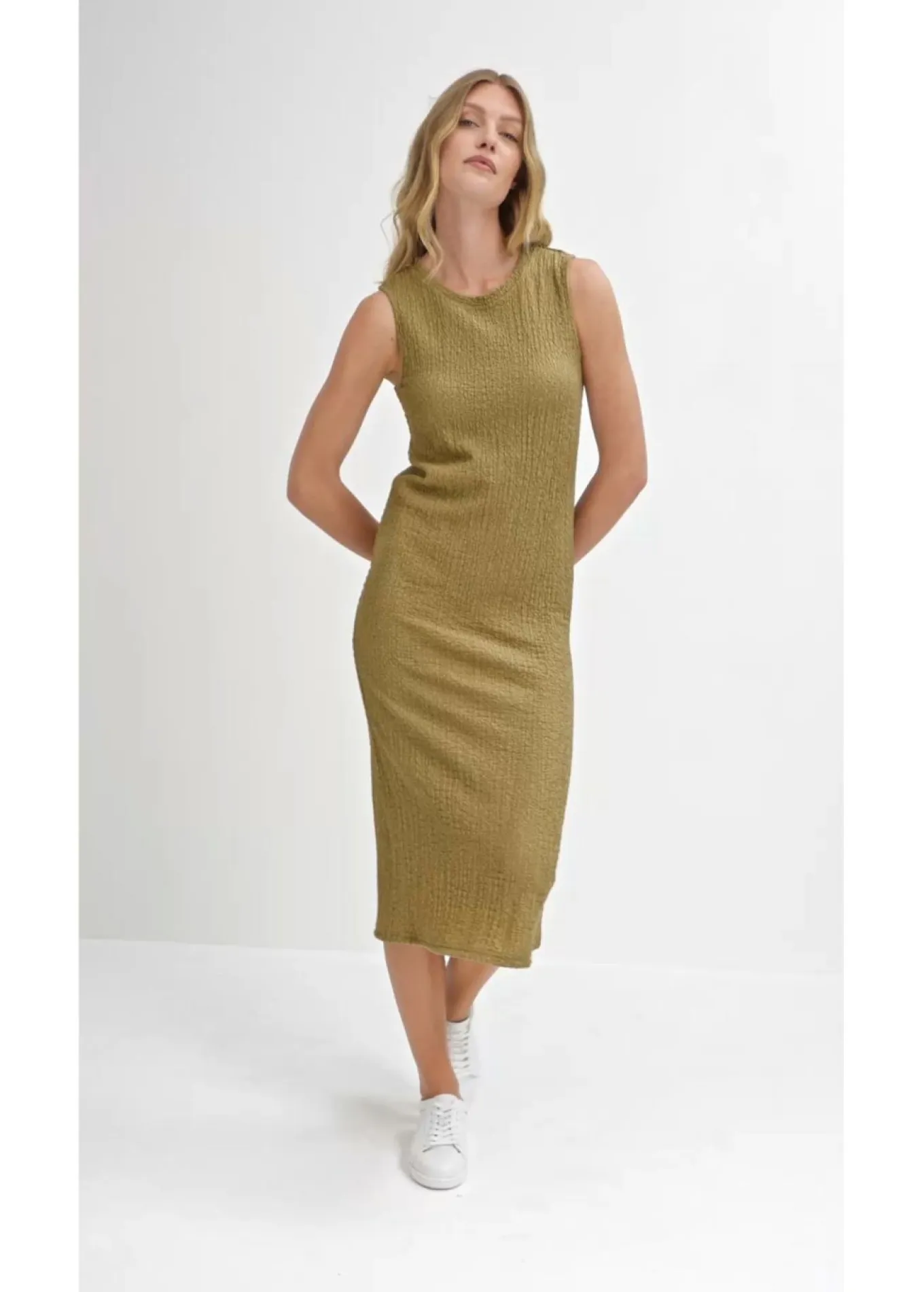 Vestido de punto de crepé