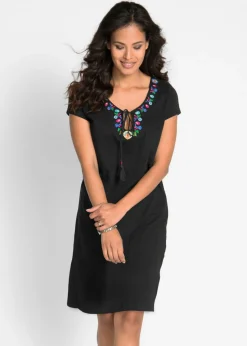 Vestido de punto de hilo flameado de algodón puro