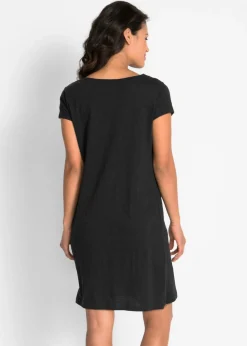 Vestido de punto de hilo flameado de algodón puro