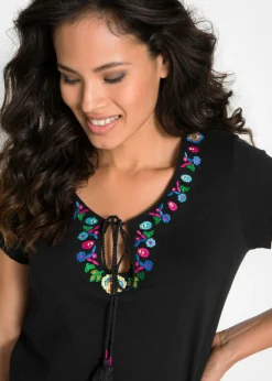 Vestido de punto de hilo flameado de algodón puro