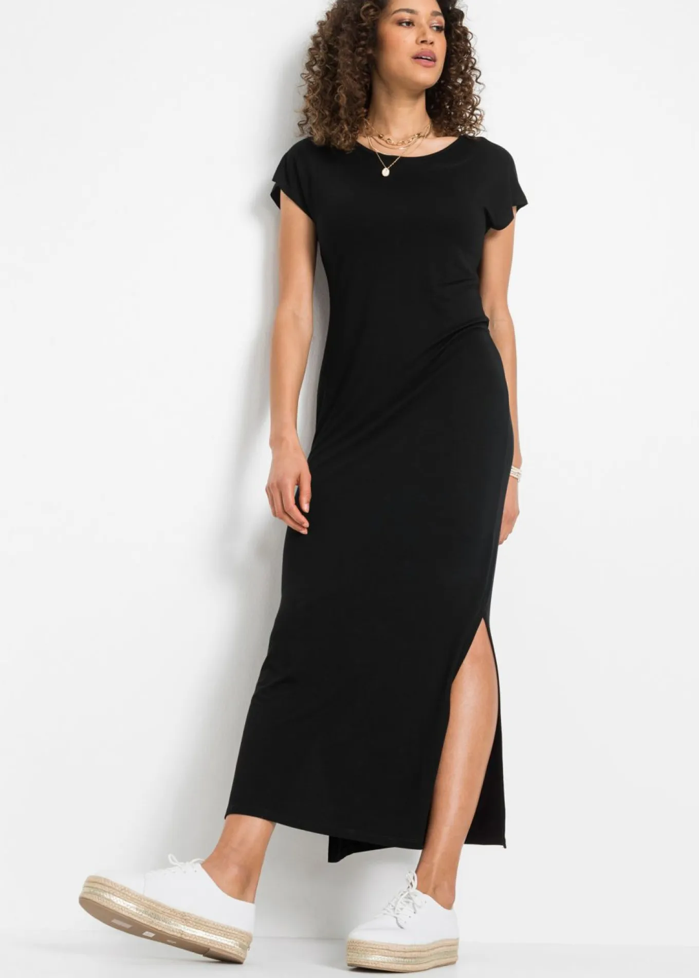 Vestido de punto de mezcla fluida de viscosa y elastano
