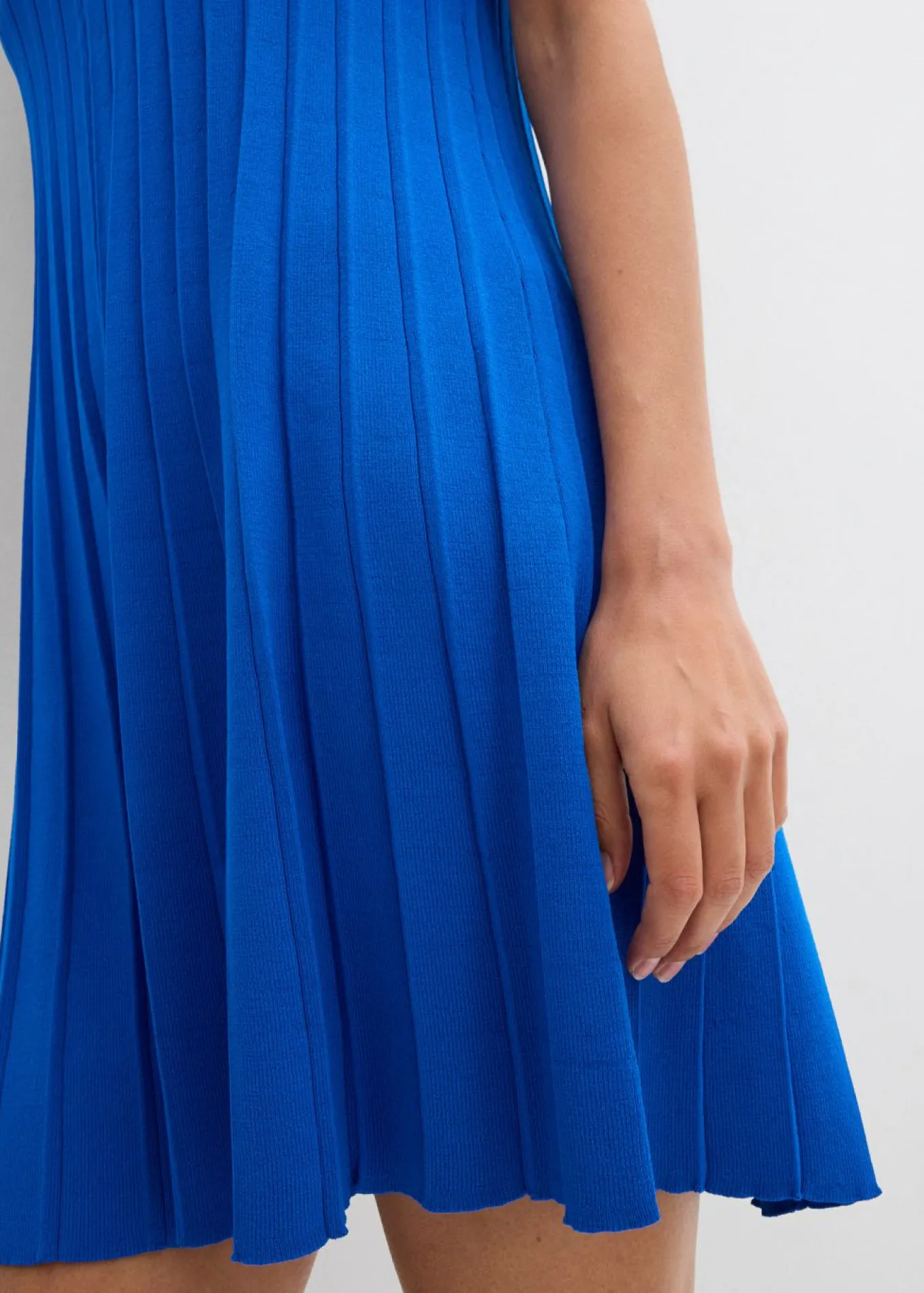 Vestido de punto de mezcla de viscosa con línea en A