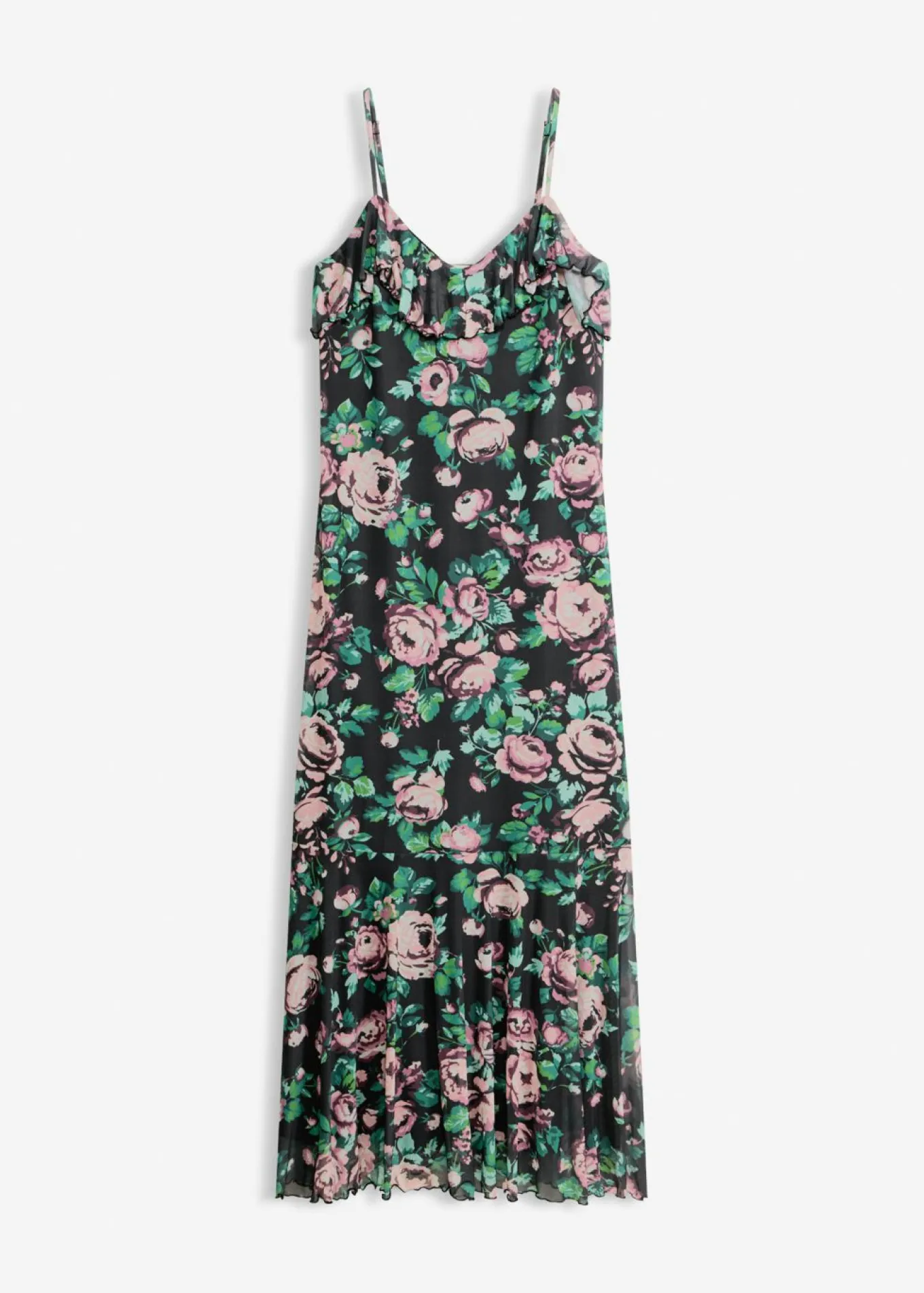 Vestido de tirantes de malla suave