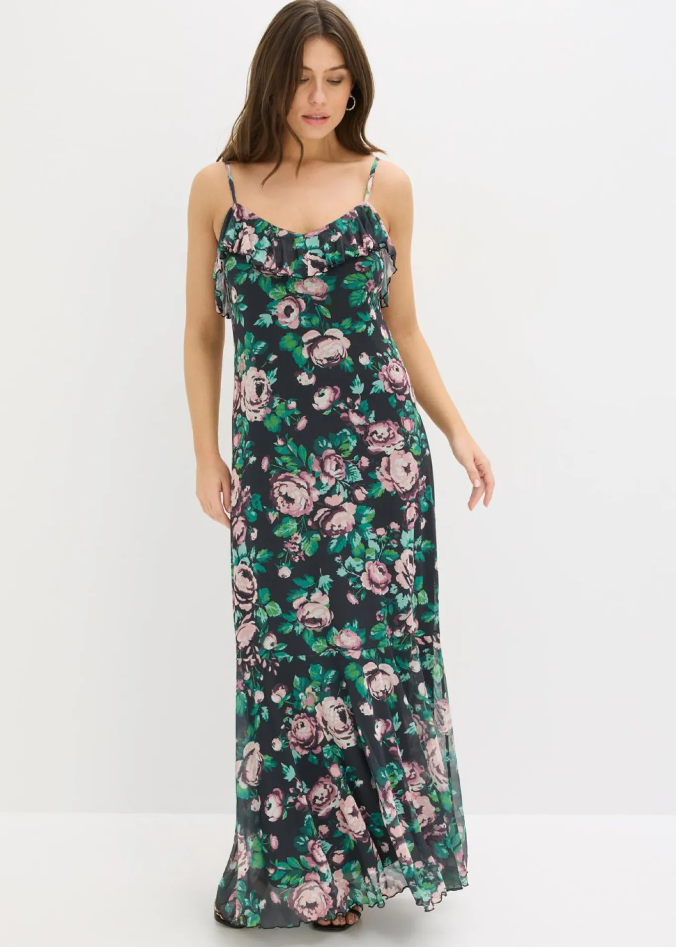 Vestido de tirantes de malla suave