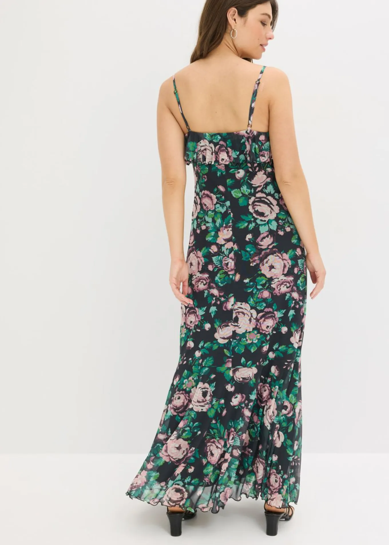 Vestido de tirantes de malla suave