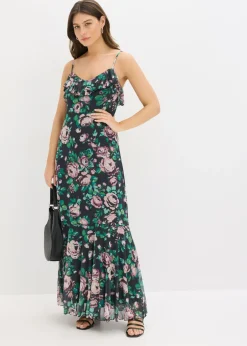 Vestido de tirantes de malla suave