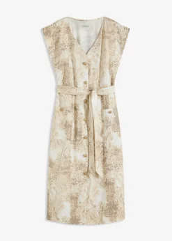 Vestido de viscosa con cordón (2 piezas)