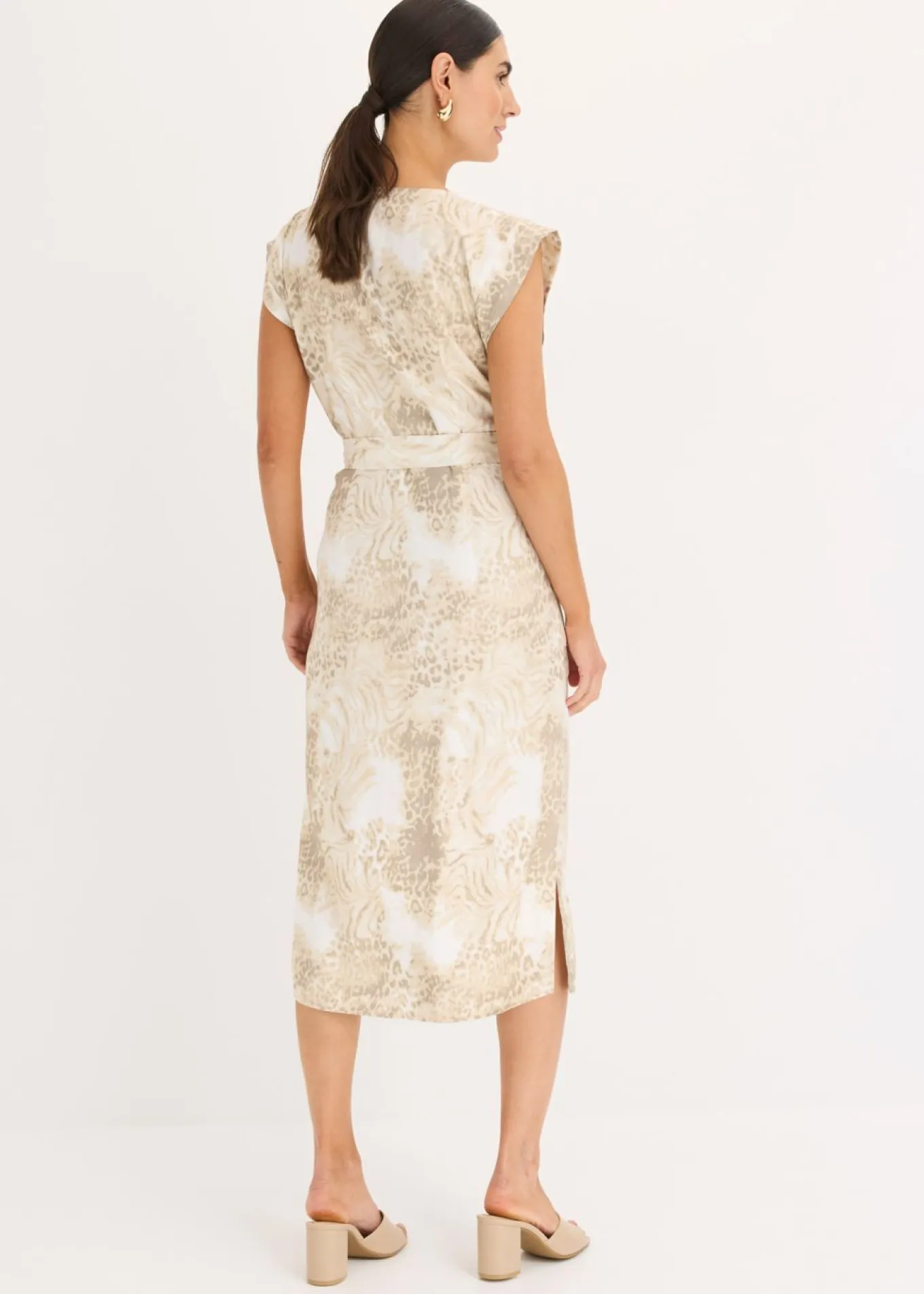 Vestido de viscosa con cordón (2 piezas)