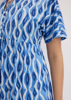 Vestido estampado con corte de túnica
