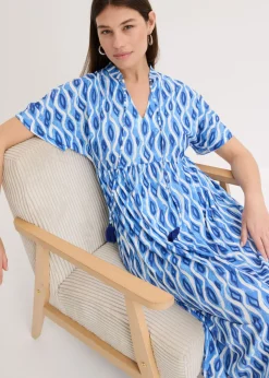 Vestido estampado con corte de túnica