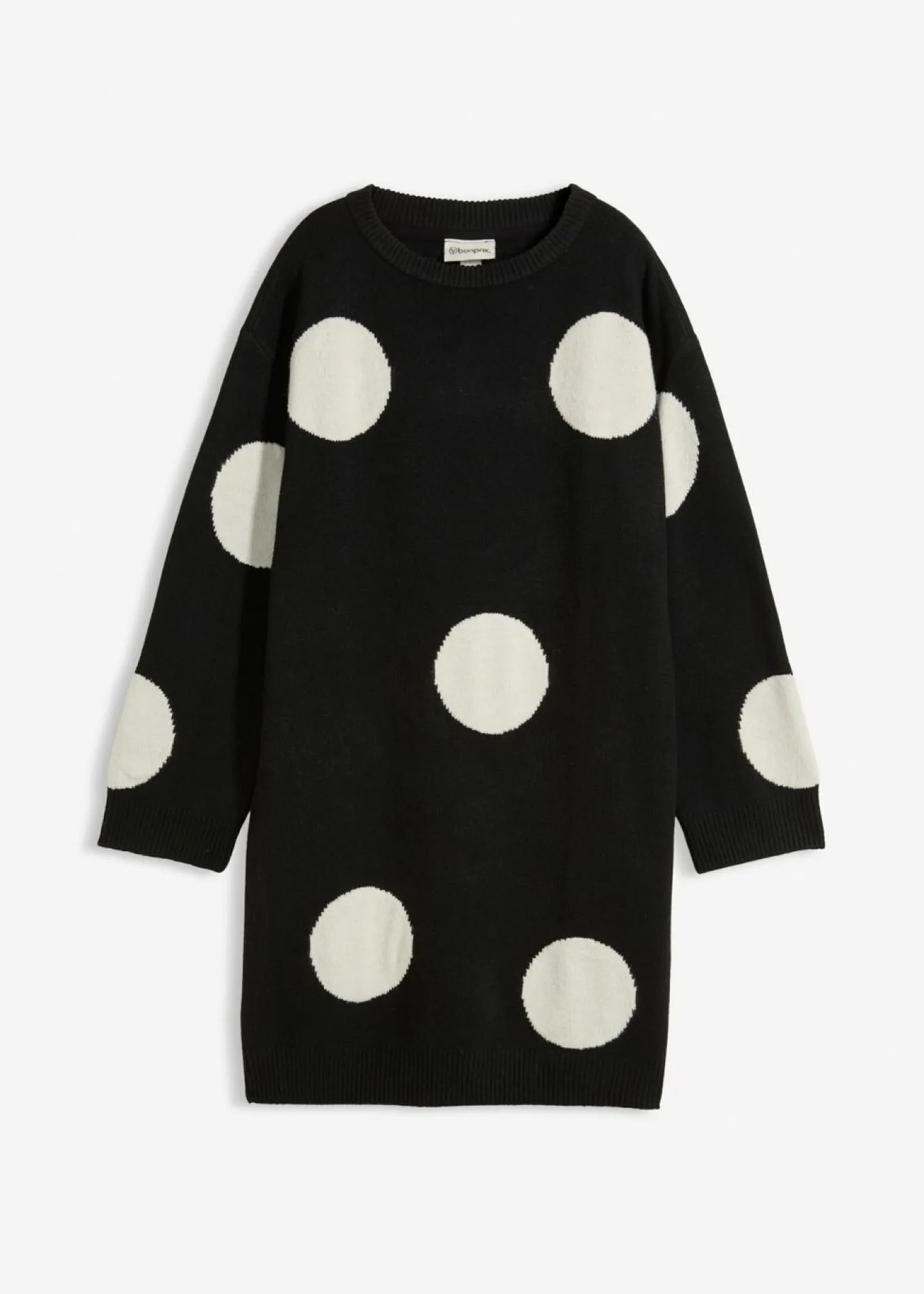 Vestido holgado de punto con lunares