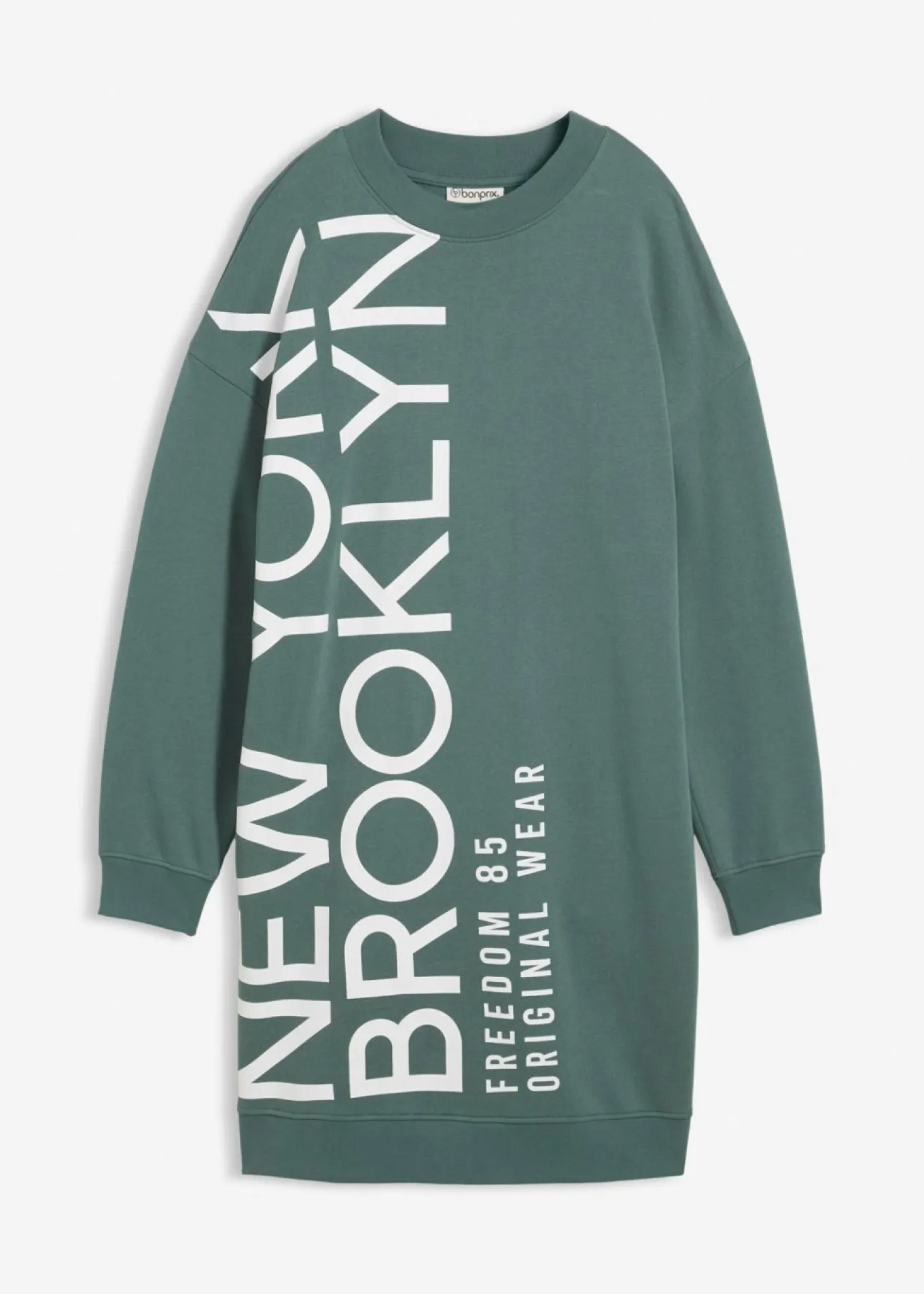 Vestido holgado tipo sudadera en suave mezcla de algodón
