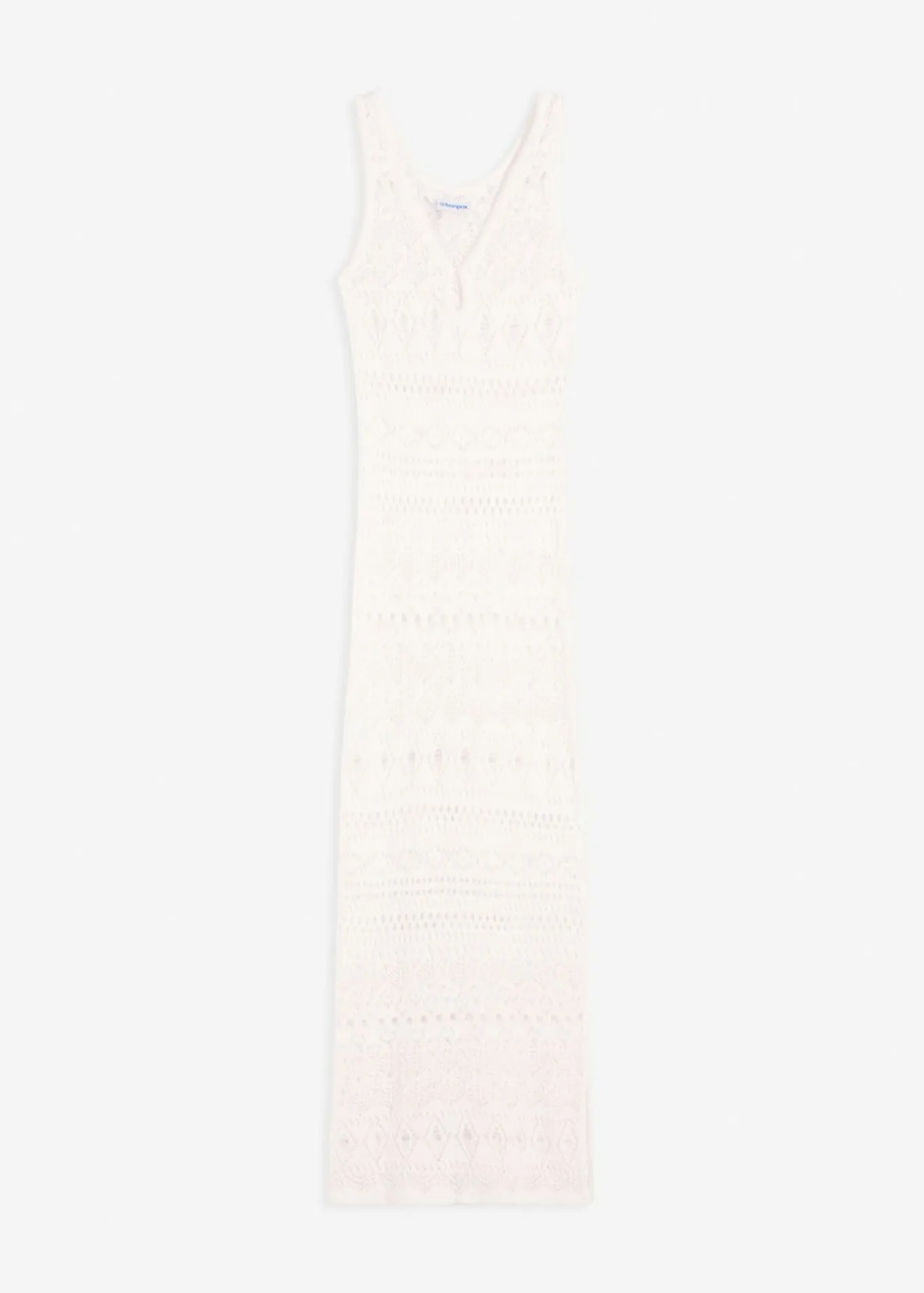 Vestido largo con aspecto de ganchillo