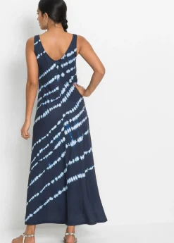 Vestido largo con efecto batik