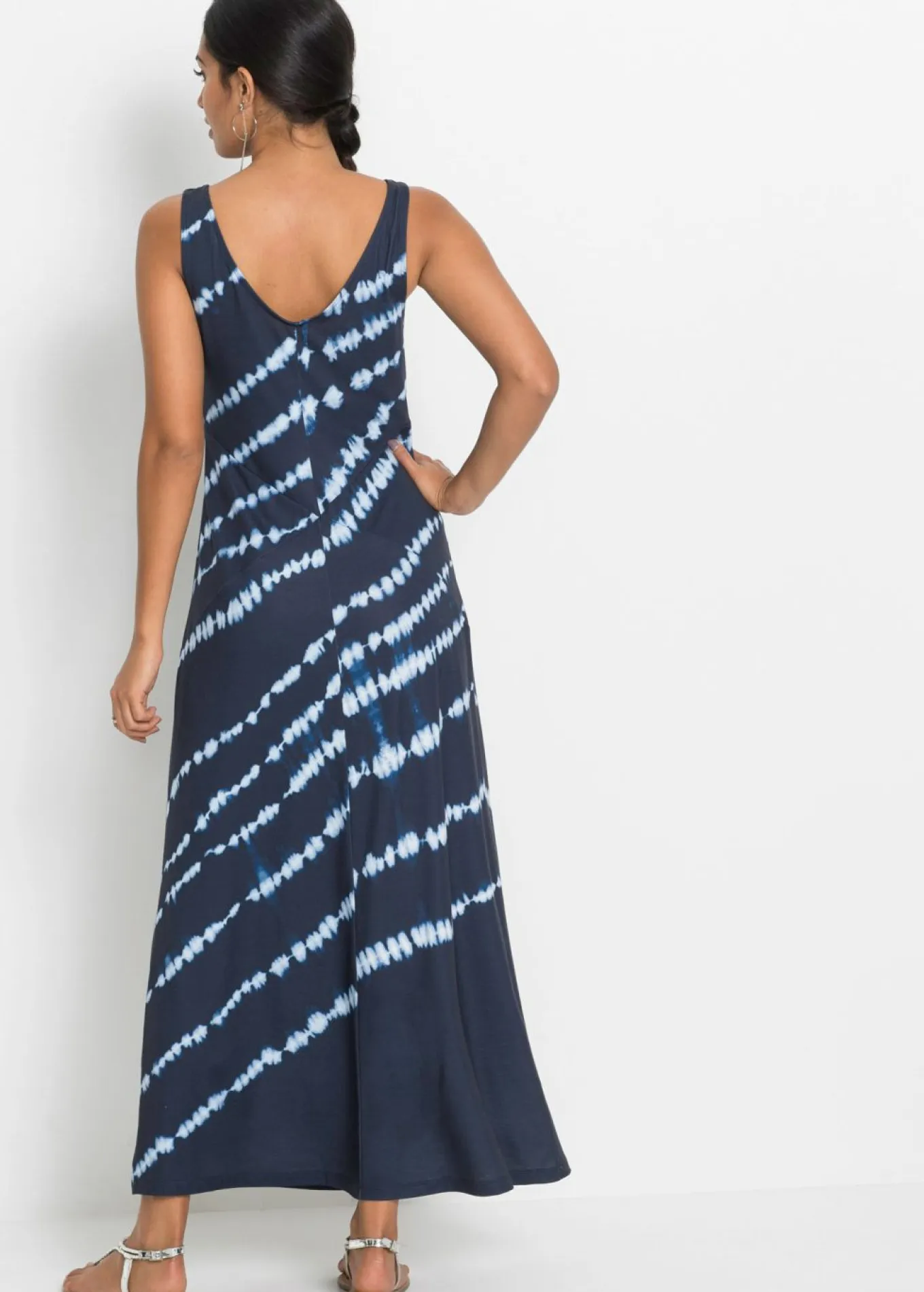 Vestido largo con efecto batik