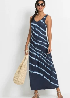 Vestido largo con efecto batik