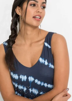 Vestido largo con efecto batik