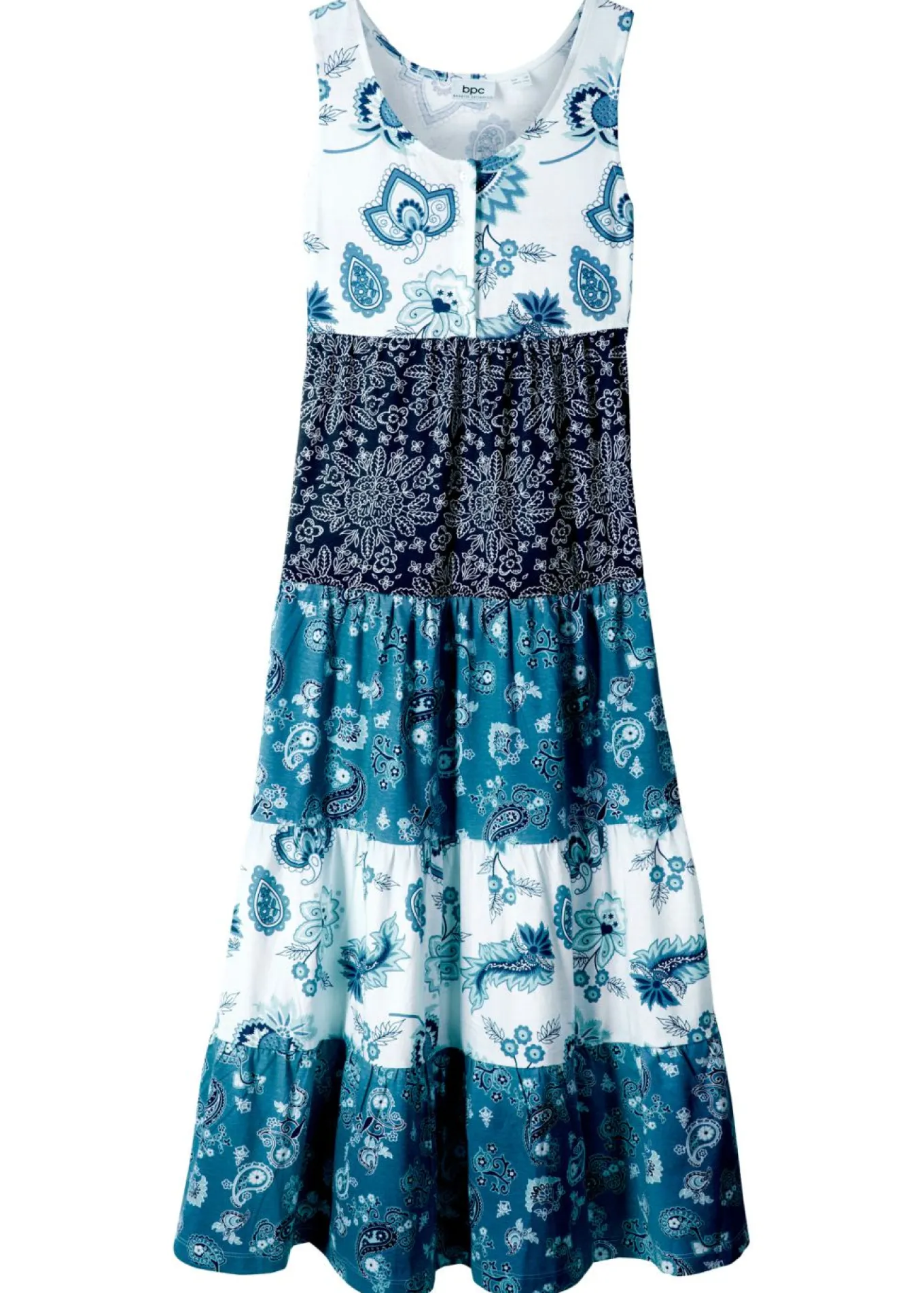 Vestido largo de punto de algodón orgánico puro
