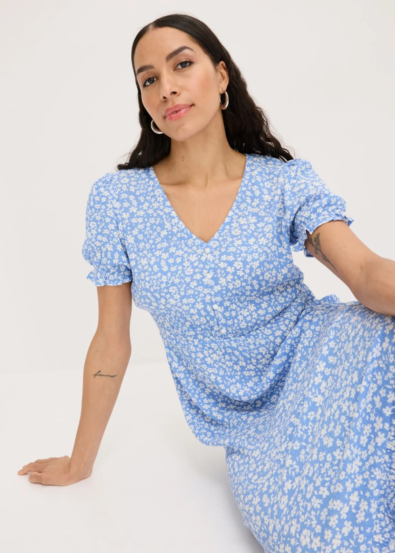 Vestido largo estampado