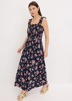 Vestido maxi de mezcla de viscosa fluida