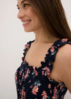 Vestido maxi de mezcla de viscosa fluida