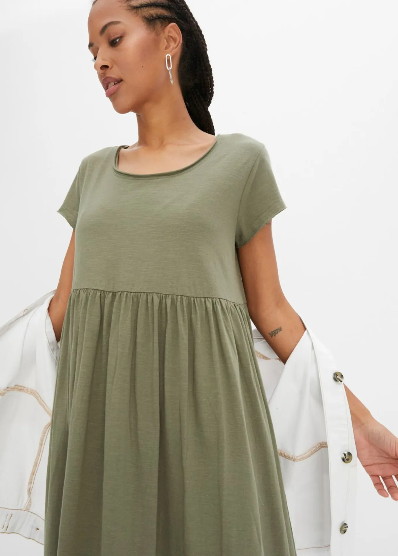 Vestido midi de algodón orgánico puro