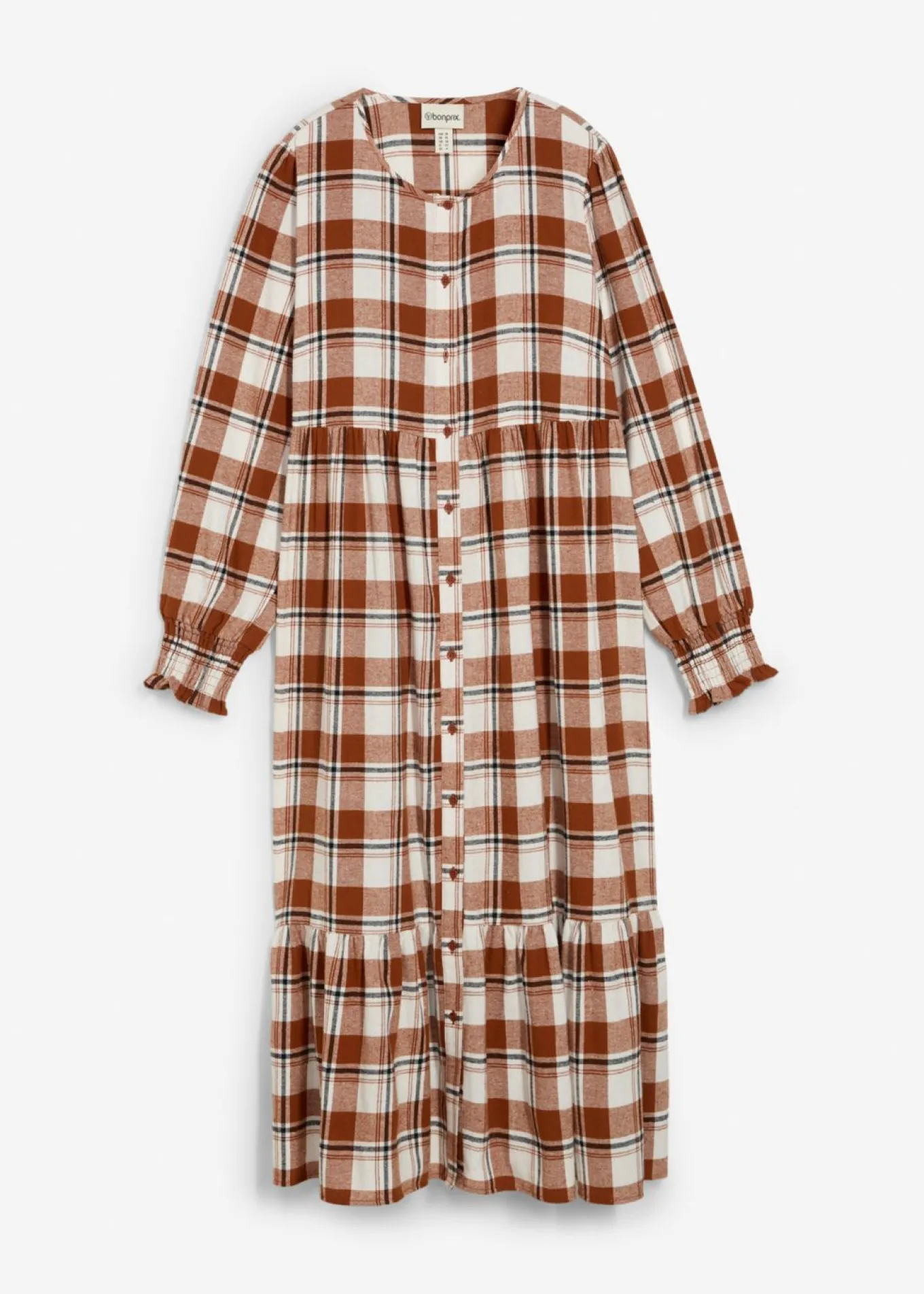 Vestido midi de franela