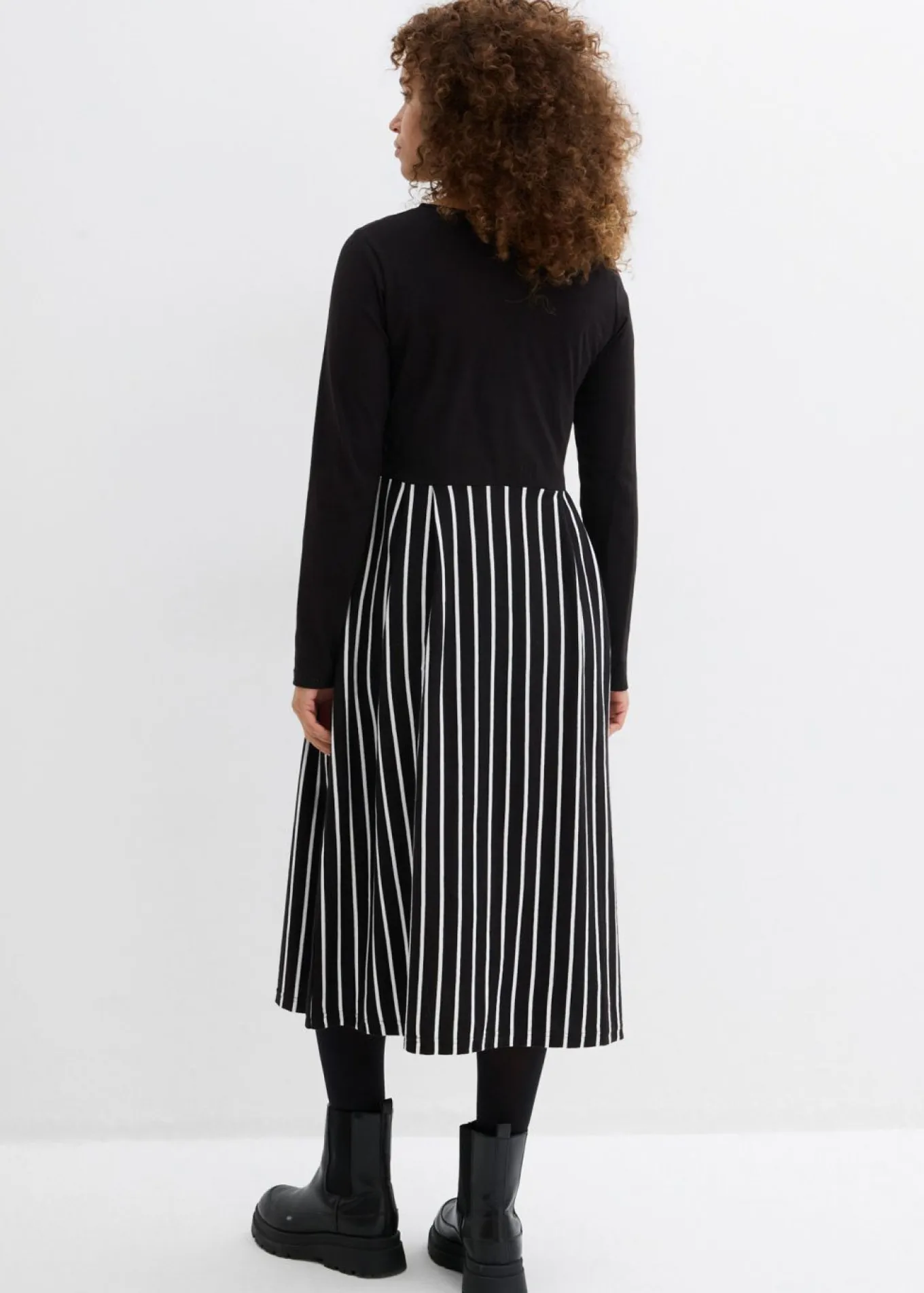 Vestido midi de punto de algodón