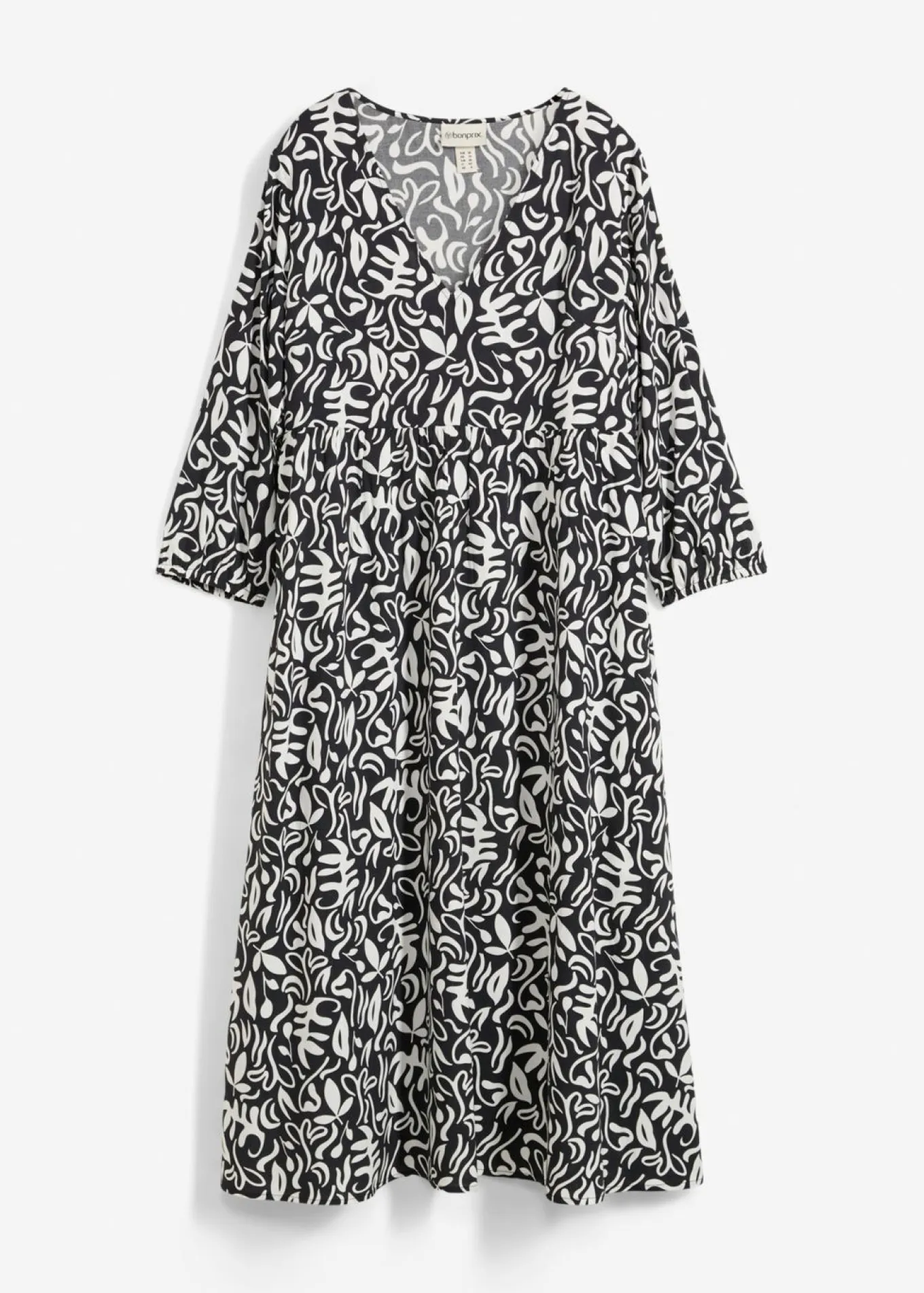 Vestido midi de viscosa fluida
