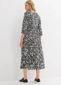 Vestido midi de viscosa fluida